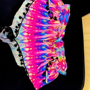 Swimsuit material short shorts